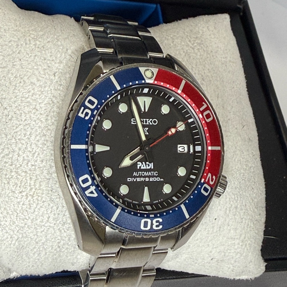 Seiko SUMO Prospex PADI Date Automatic Designer Diver Mens Watch - Picture 3 of 7